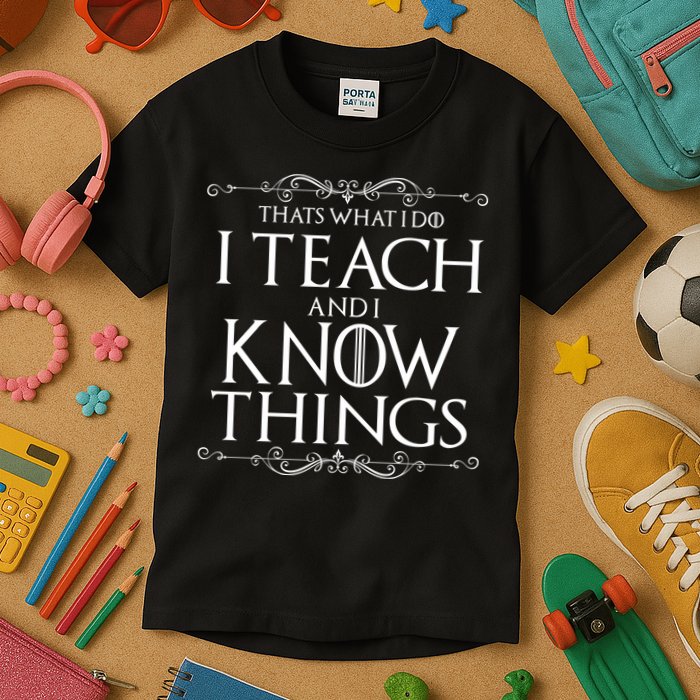 Thats What I Do I Teach And I Know Things Kids T-Shirt
