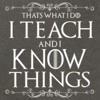 Thats What I Do I Teach And I Know Things Cotton Canvas Backpack