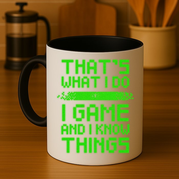 That's What I Do Play Games And I Know Things Mug