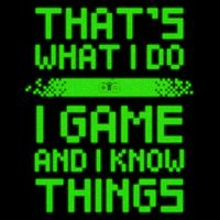 That's What I Do Play Games And I Know Things Flatbill Hat