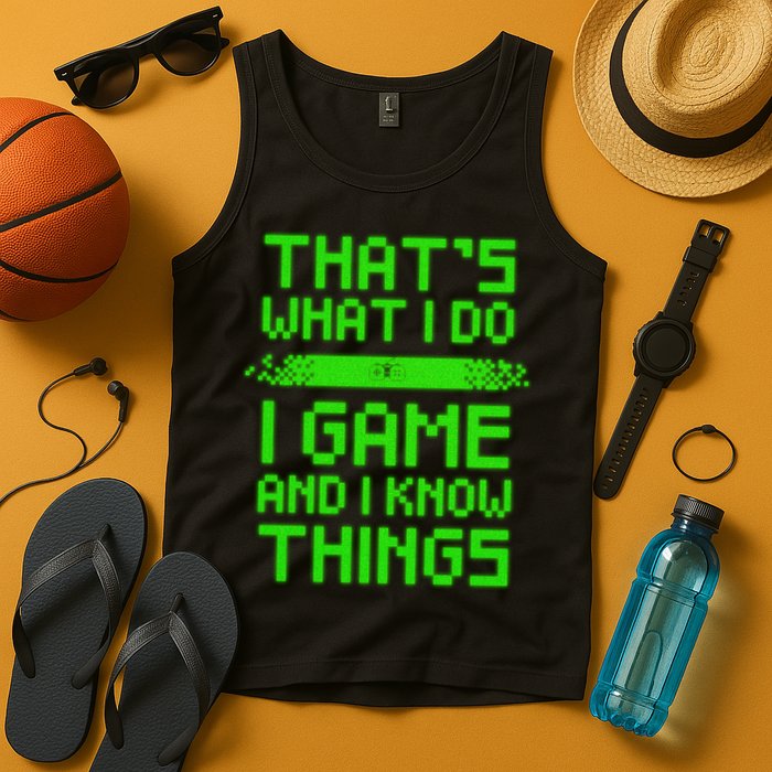 That's What I Do Play Games And I Know Things Tank Top