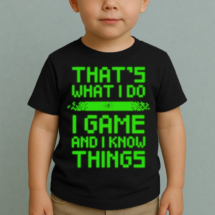 That's What I Do Play Games And I Know Things Toddler T-Shirt