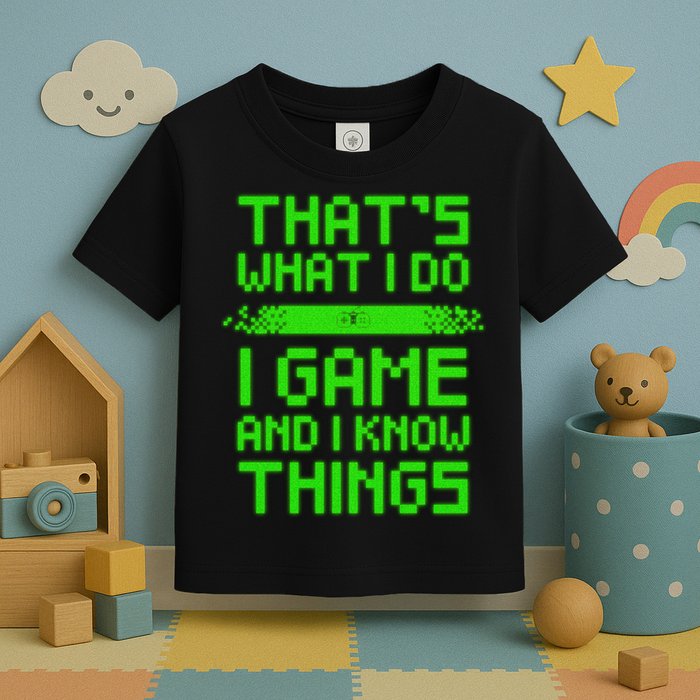 That's What I Do Play Games And I Know Things Toddler T-Shirt