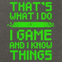 That's What I Do Play Games And I Know Things Cotton Canvas Backpack