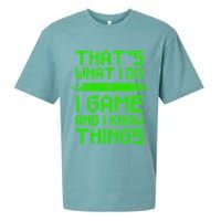 That's What I Do Play Games And I Know Things Sueded Cloud Jersey T-Shirt
