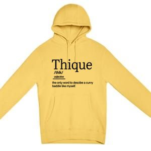 Thique Healthy Body Proud Thick Woman Premium Pullover Hoodie