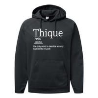 Thique Healthy Body Proud Thick Woman Performance Fleece Hoodie