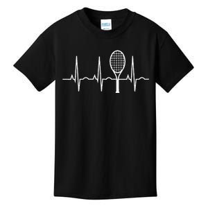 Tennis Heartbea Best Tennis Gift For Players Fans Kids T-Shirt