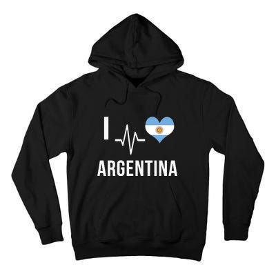 The Heart Beat Of Argentina | I Love Argentina Flag Argentina Tall Hoodie