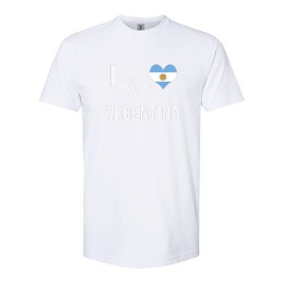 The Heart Beat Of Argentina | I Love Argentina Flag Argentina Softstyle® CVC T-Shirt