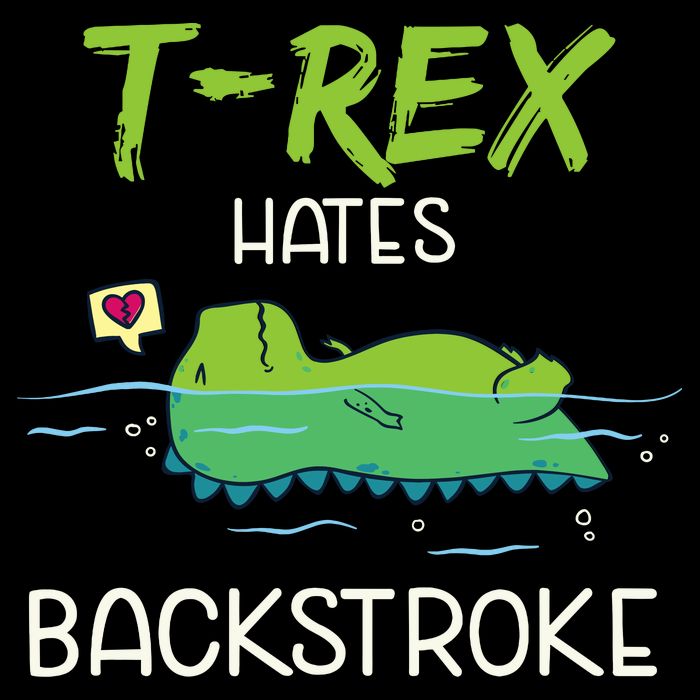 Trex Hates Backstroke Funny Swimming Dinosaur Gift Impact Tech Backpack