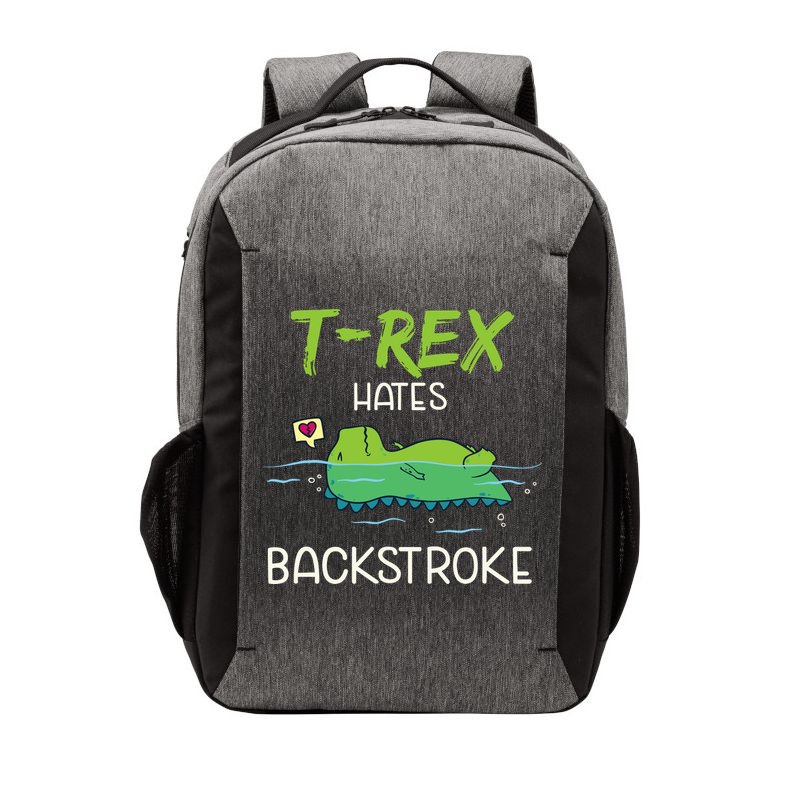 Trex Hates Backstroke Funny Swimming Dinosaur Gift Vector Backpack