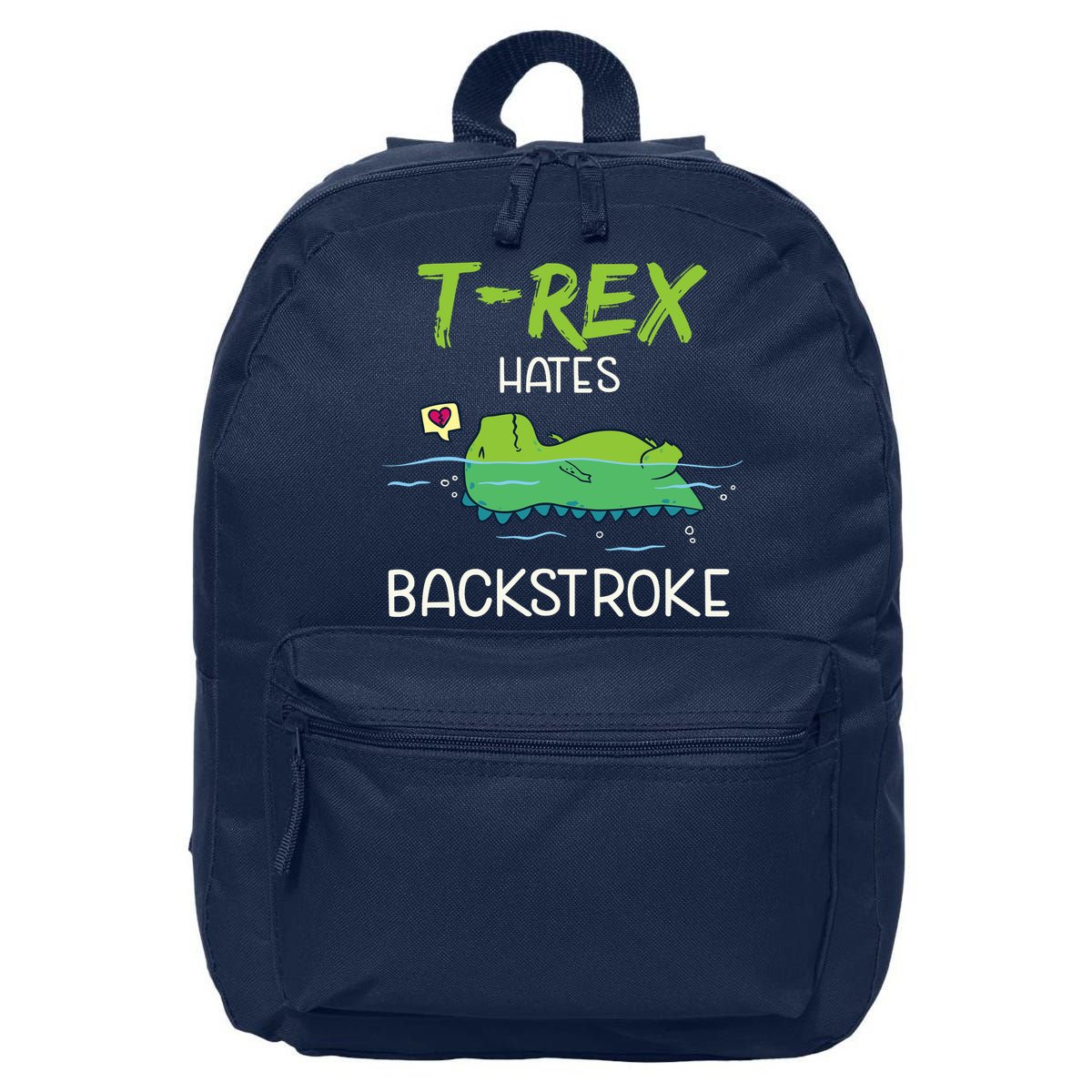 Trex Hates Backstroke Funny Swimming Dinosaur Gift 16 in Basic Backpack