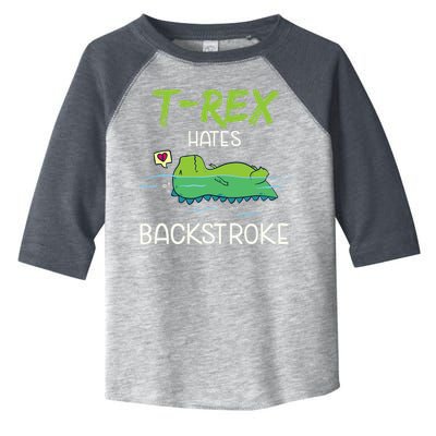 Trex Hates Backstroke Funny Swimming Dinosaur Gift Toddler Fine Jersey T-Shirt
