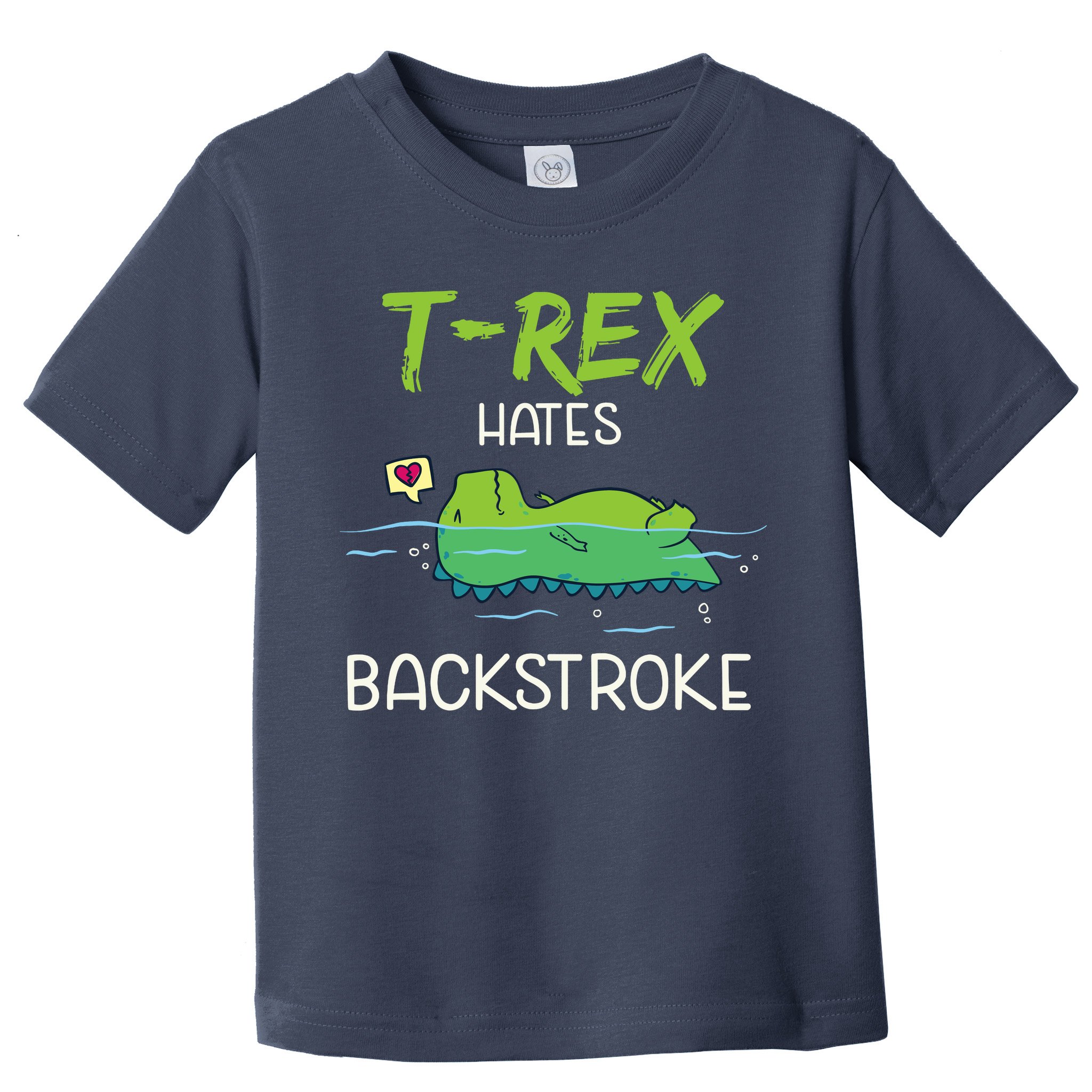 Trex Hates Backstroke Funny Swimming Dinosaur Gift Toddler T-Shirt