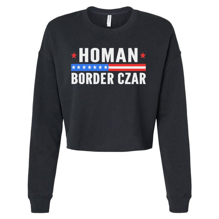 Tom Homan Border Czar Maga Support Cropped Pullover Crew
