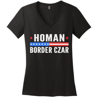 Tom Homan Border Czar Maga Support Women's V-Neck T-Shirt