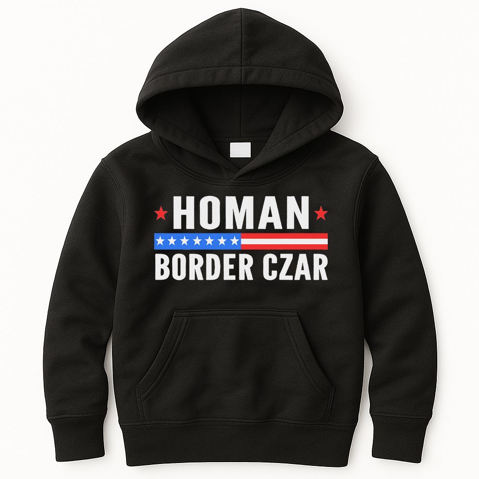 Tom Homan Border Czar Maga Support Kids Hoodie