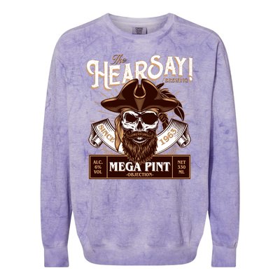 The Hearsay Brewing Mega Pint Objection Colorblast Crewneck Sweatshirt