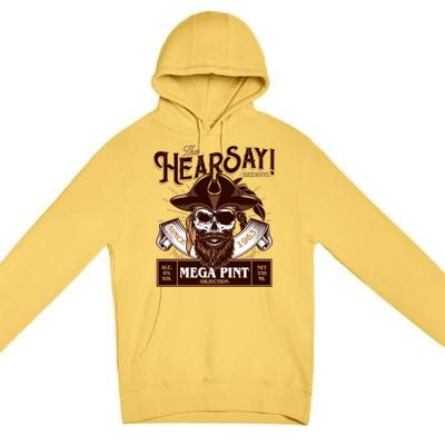 The Hearsay Brewing Mega Pint Objection Premium Pullover Hoodie