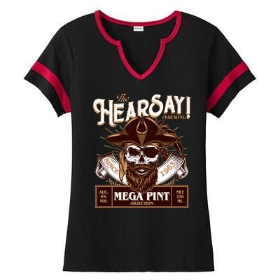 The Hearsay Brewing Mega Pint Objection Ladies Halftime Notch Neck Tee