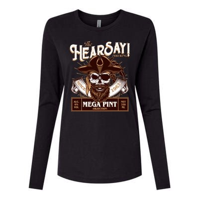 The Hearsay Brewing Mega Pint Objection Womens Cotton Relaxed Long Sleeve T-Shirt