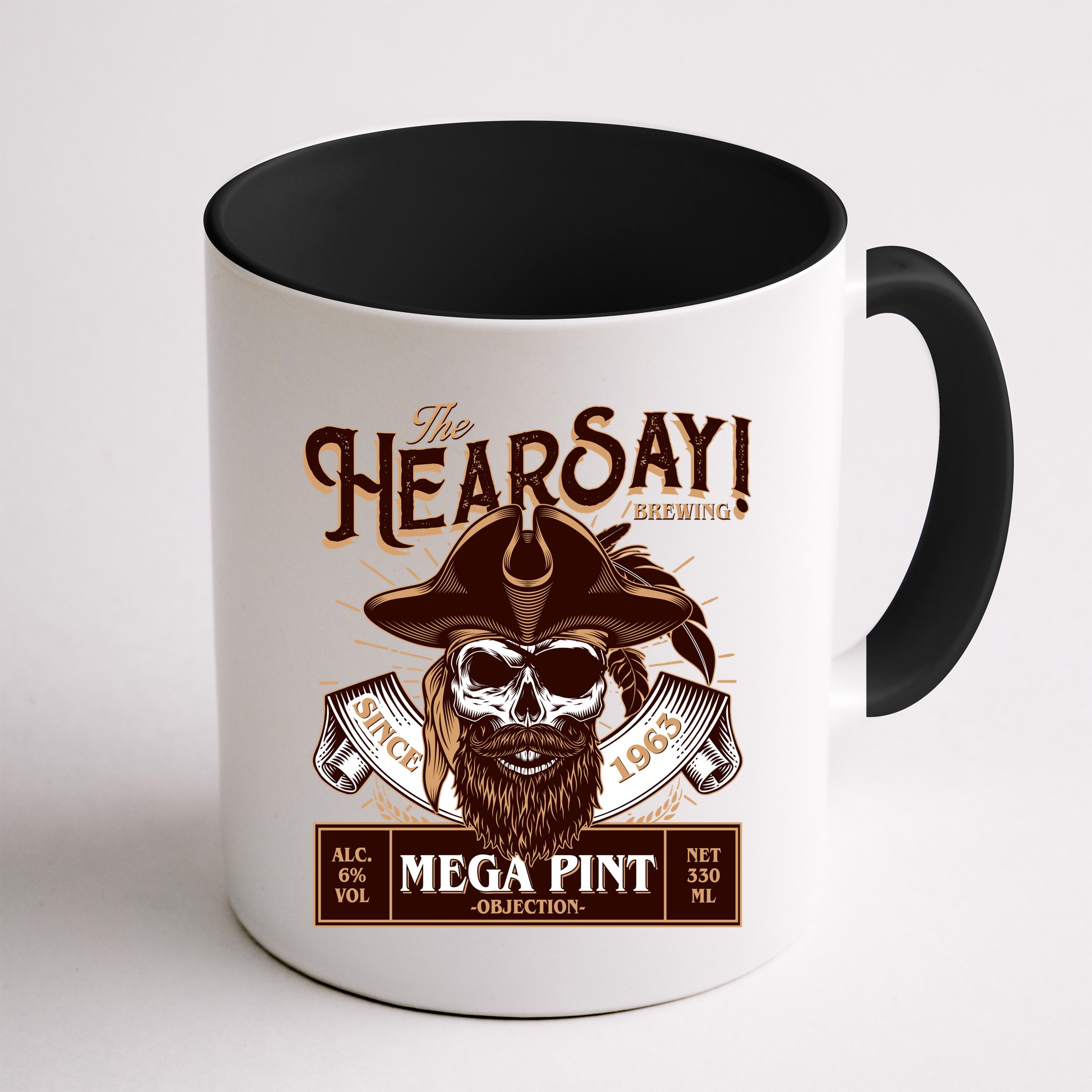The Hearsay Brewing Mega Pint Objection Mug