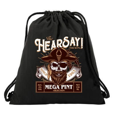 The Hearsay Brewing Mega Pint Objection Drawstring Bag