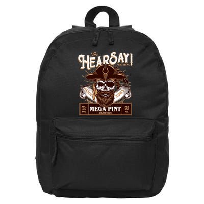 The Hearsay Brewing Mega Pint Objection 16 in Basic Backpack