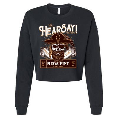 The Hearsay Brewing Mega Pint Objection Cropped Pullover Crew
