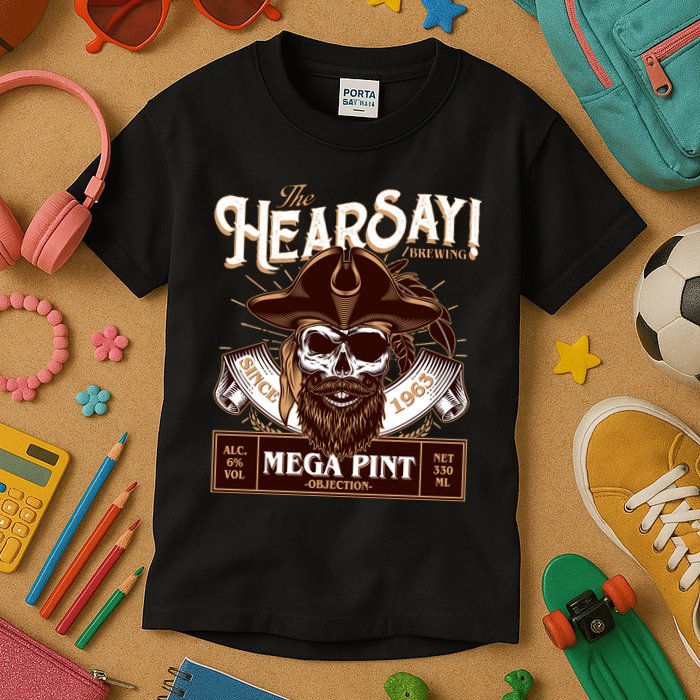 The Hearsay Brewing Mega Pint Objection Kids T-Shirt