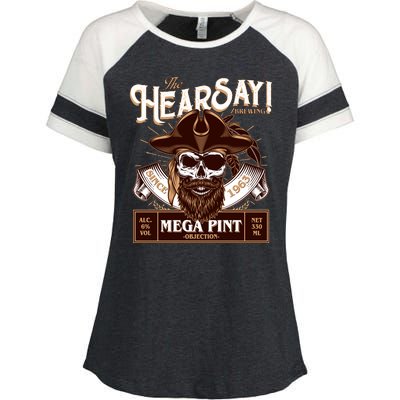 The Hearsay Brewing Mega Pint Objection Enza Ladies Jersey Colorblock Tee