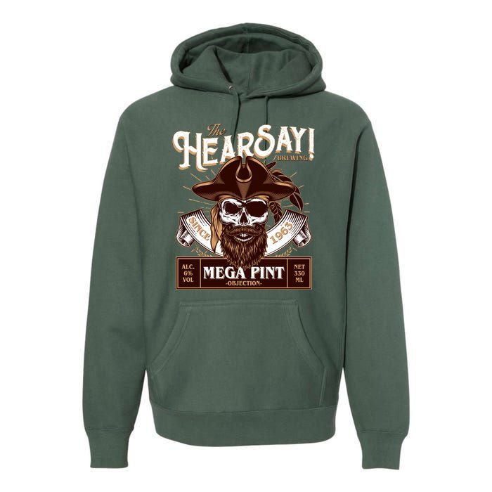 The Hearsay Brewing Mega Pint Objection Premium Hoodie