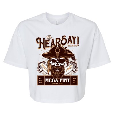 The Hearsay Brewing Mega Pint Objection Bella+Canvas Jersey Crop Tee