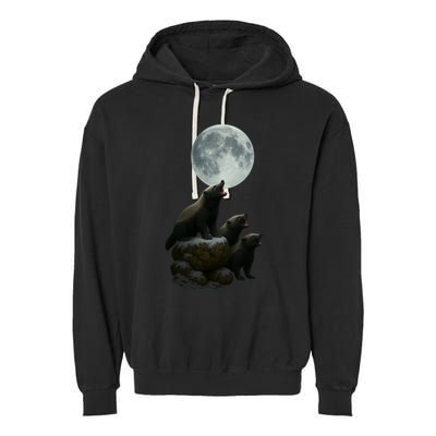 Three Honey Badgers Moon Garment-Dyed Fleece Hoodie