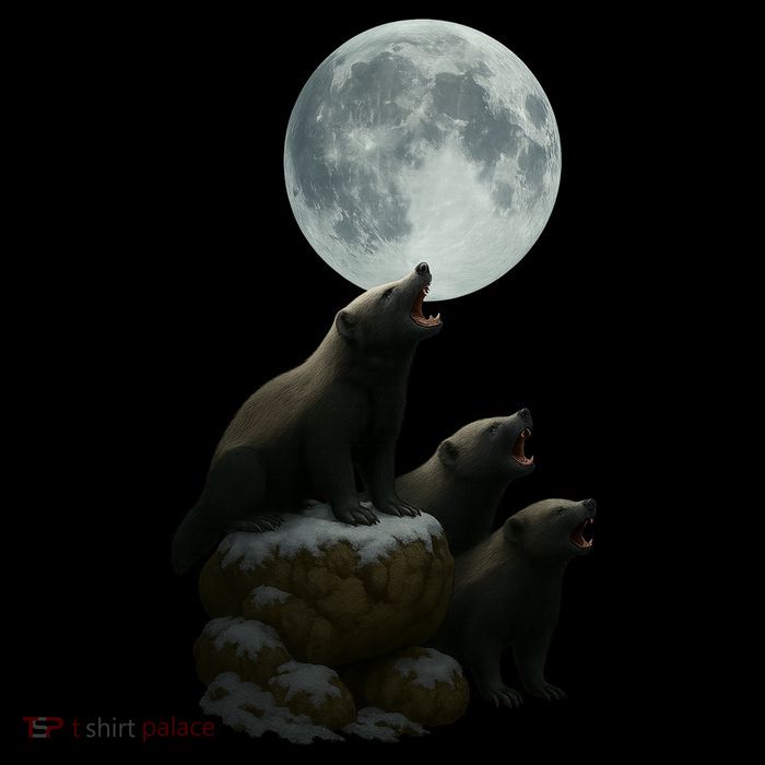 Three Honey Badgers Moon T-Shirt