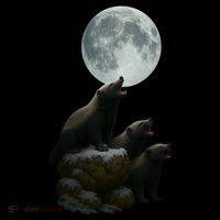 Three Honey Badgers Moon Button