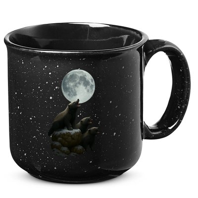 Three Honey Badgers Moon 15oz Campfire Ceramic Mug
