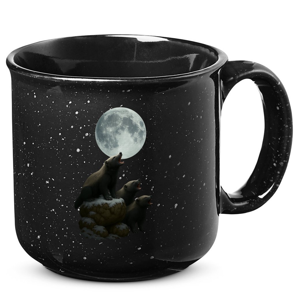 Three Honey Badgers Moon 15oz Campfire Ceramic Mug