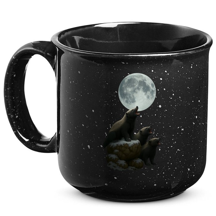 Three Honey Badgers Moon 15oz Campfire Ceramic Mug