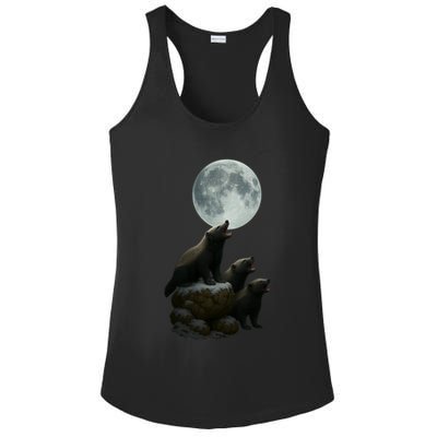 Three Honey Badgers Moon Ladies PosiCharge Competitor Racerback Tank