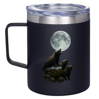 Three Honey Badgers Moon 12oz Stainless Steel Coffee Mug