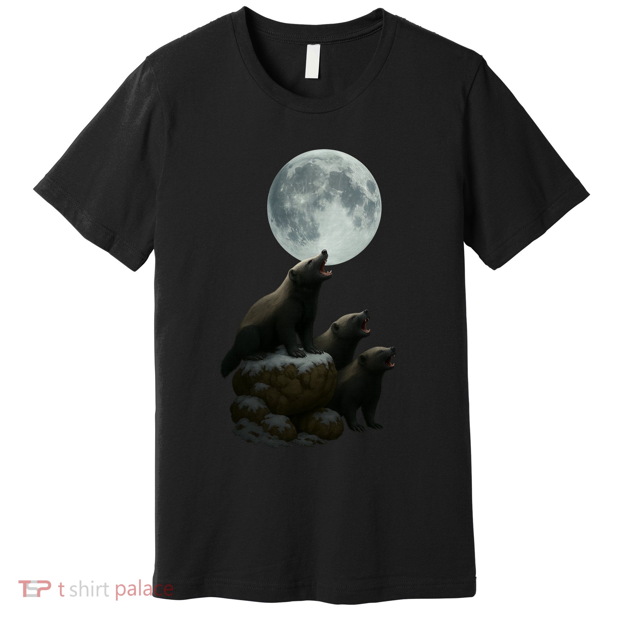 Three Honey Badgers Moon Premium T-Shirt