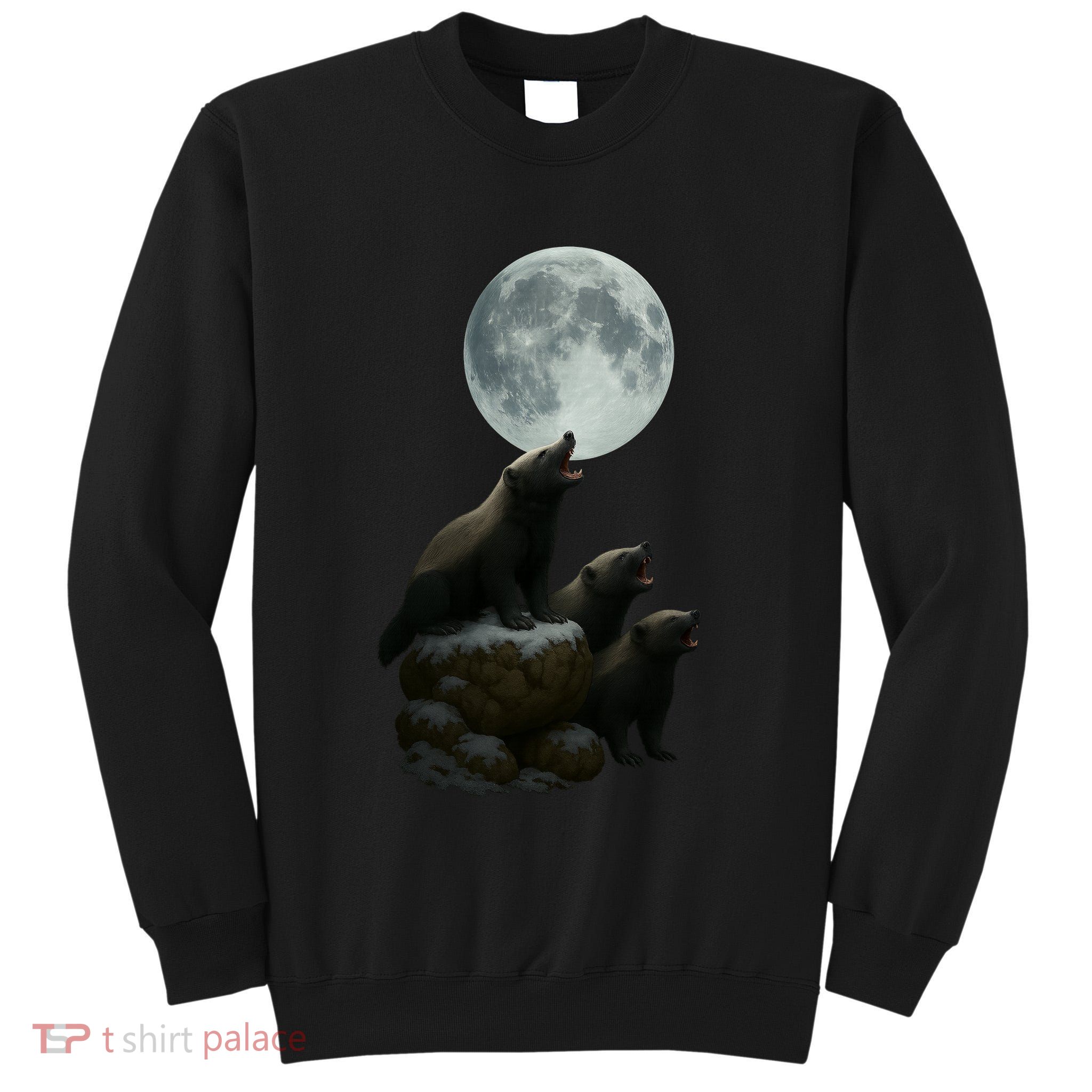 Three Honey Badgers Moon Tall Sweatshirt
