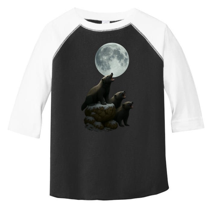 Three Honey Badgers Moon Toddler Fine Jersey T-Shirt