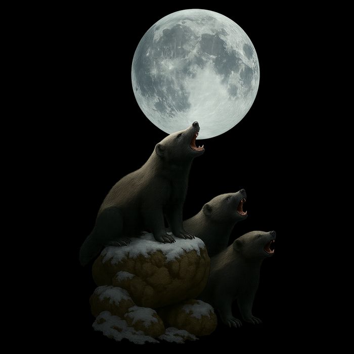 Three Honey Badgers Moon Toddler Fine Jersey T-Shirt