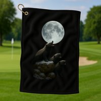 Three Honey Badgers Moon Golf Towel