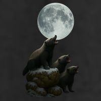 Three Honey Badgers Moon Microfiber Hand Towel