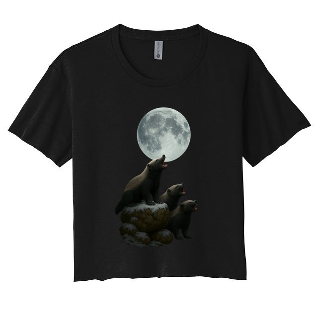 Three Honey Badgers Moon Crop Top