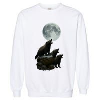 Three Honey Badgers Moon Garment-Dyed Sweatshirt